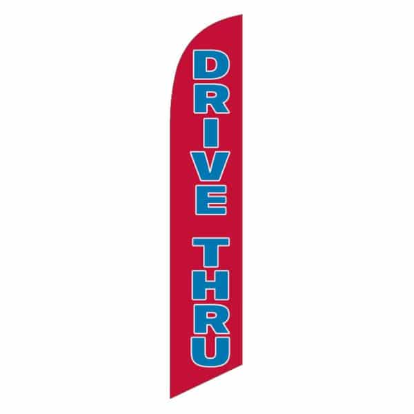Drive-Thru-Feather-Flag-Red