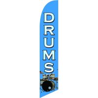 Drums Feather Flag Kit with Ground Stake