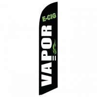 E-cigar Vapor (Black) Feather Flag