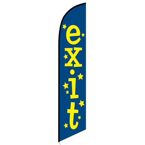 Exit feather flag