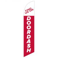 Find us on Doordash Flag Kit with Ground Stake