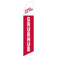 Find us on Grubhub Flag Kit with Ground Stake
