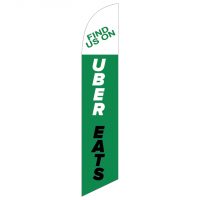 Find us on Uber Eats Flag Kit with Ground Stake