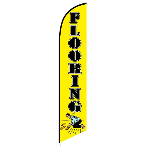 Flooring yellow feather flag