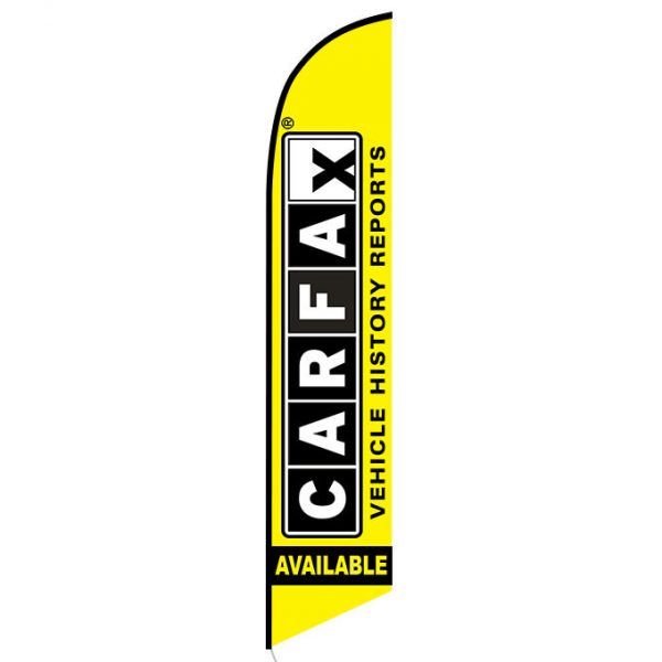Free Carfax Report feather flag