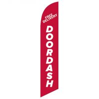 Free Delivery Doordash Flag Kit with Ground Stake