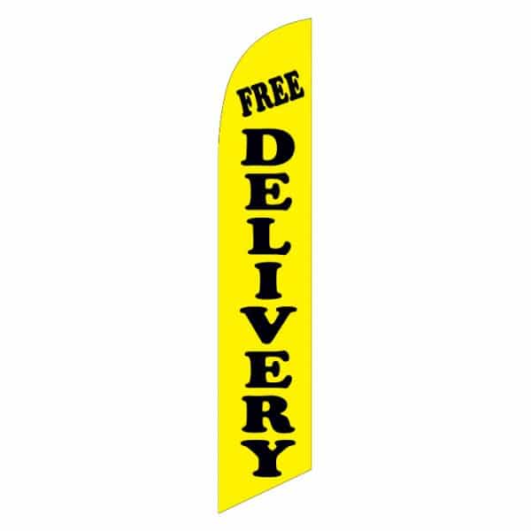 Free-delivery-feather-flag-yellow