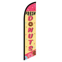 Fresh Donuts Feather Flag