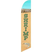 Fresh Shrimp Feather Flag Kit with Ground Stake