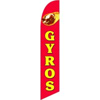 Gyros Feather Flag Kit with Ground Stake