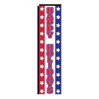Happy Holidays Patriotic Rectangle Banner Flag