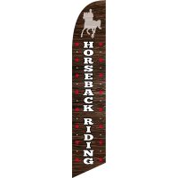 Horse Back Riding Feather Flag Kit with Ground Stake