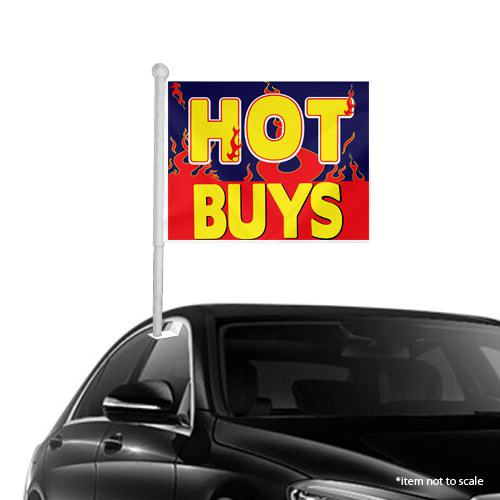 Hot Buys flame Window Clip-on Flags