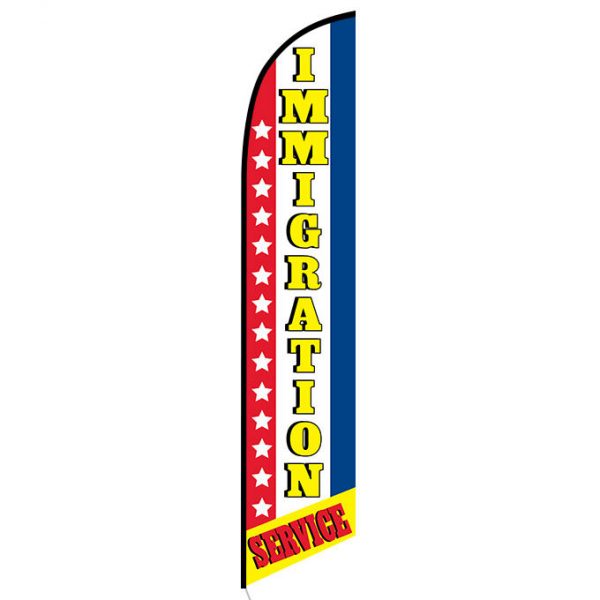 Immigration service feather flag