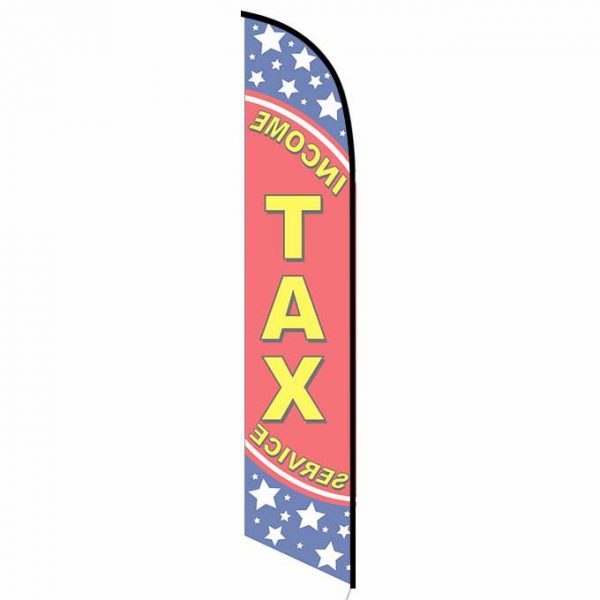 Income Tax Service feather flag patriotic