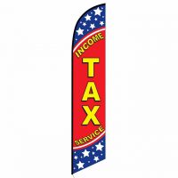 Income Tax Service Feather Flag Patriotic
