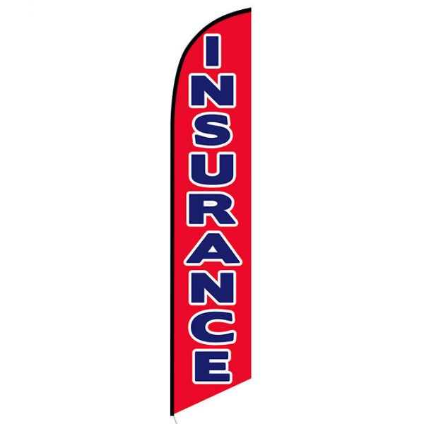 Insurance red feather flag