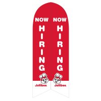 Jollibee Now Hiring Feather Flag with Ground Spike