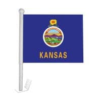 Kansas Window Clip-on Flag