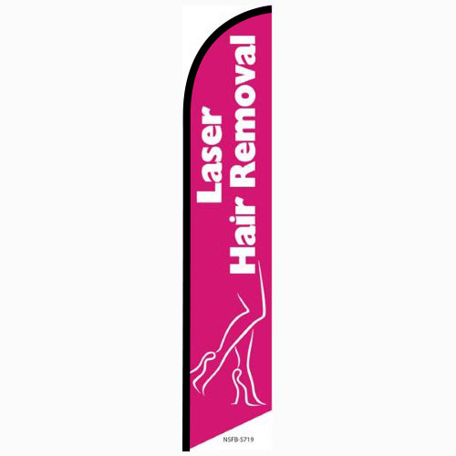 Laser Hair Removal feather flag