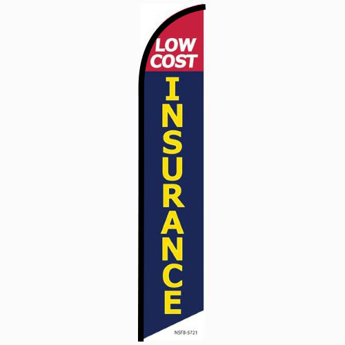 Low cost insurance banner flag