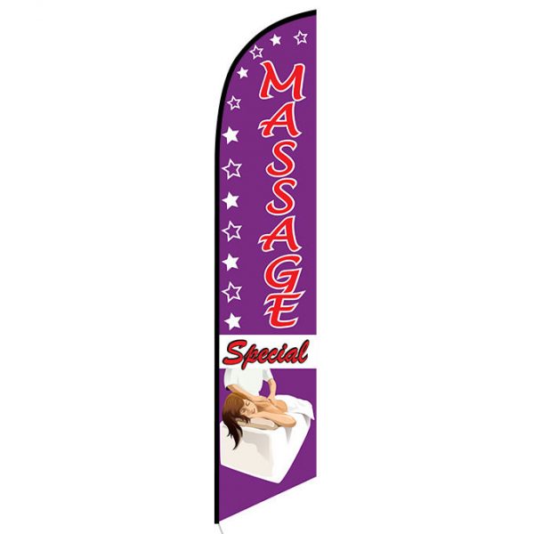 Massage special feather flag