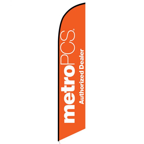 MetroPCS Authorized Dealer orange Feather Flag