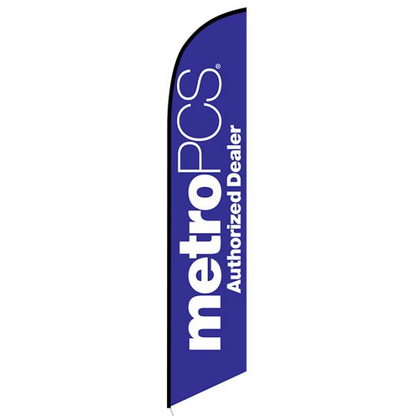 MetroPCS Authorized Dealer purple Feather Flag