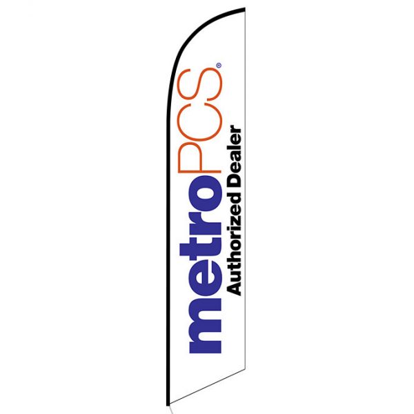 MetroPCS Authorized Dealer white Feather Flag