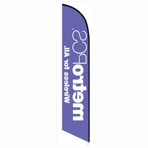 MetroPCS Wireless for All purple Feather Flag