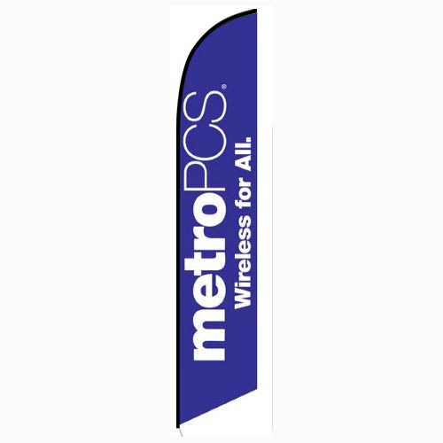 MetroPCS Wireless for All purple Feather Flag