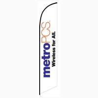 MetroPCS Wireless for All white Banner Flag