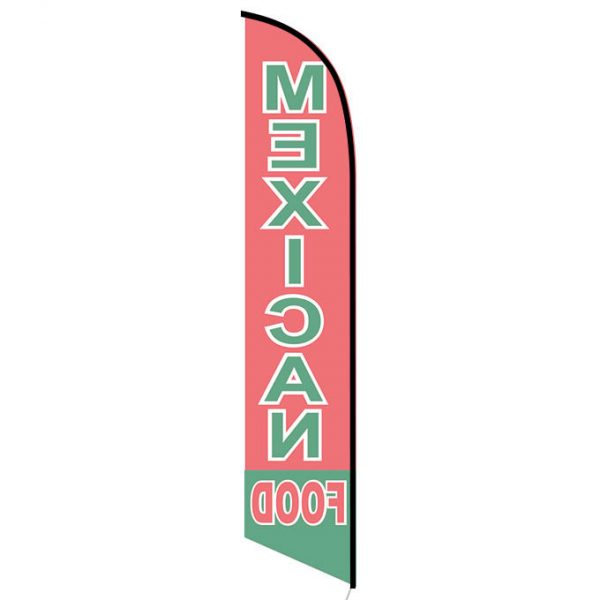 Mexican Food Feather Flag
