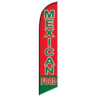 Mexican Food (Red) Feather Flag