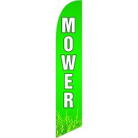 Mower Feather Flag with Ground Spike