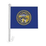 Nebraska Window Clip-on Flag