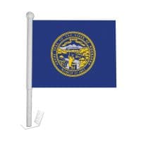 Nebraska Window Clip-on Flag
