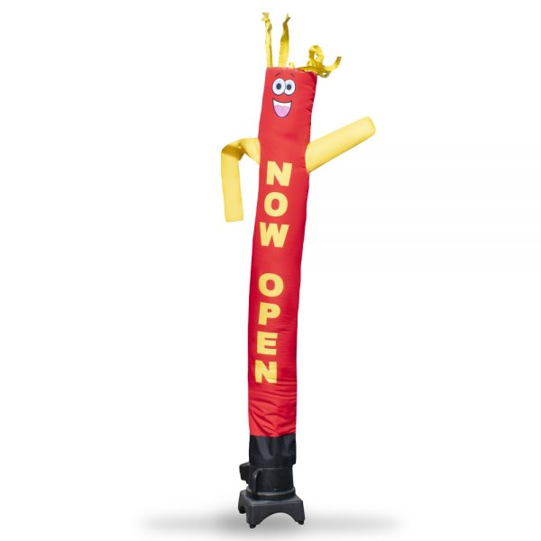 now open 6ft tube man feather flag nation