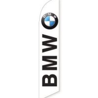 BMW (White) Feather Flag
