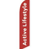 Active Lifestyle (Red) Feather Flag