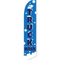 Truck Wash Feather Flag Kit with Ground Stake