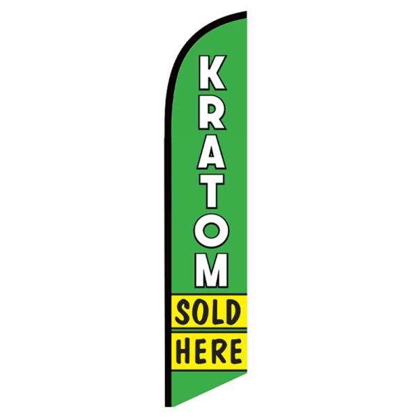 NSFB-5914 Kratom Sold Here Feather Flags
