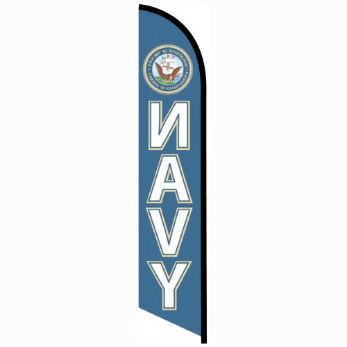 Navy Feather Flag