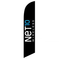 Net10 Wireless black Feather Flag