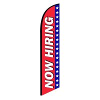 Now Hiring Feather Flag Patriotic