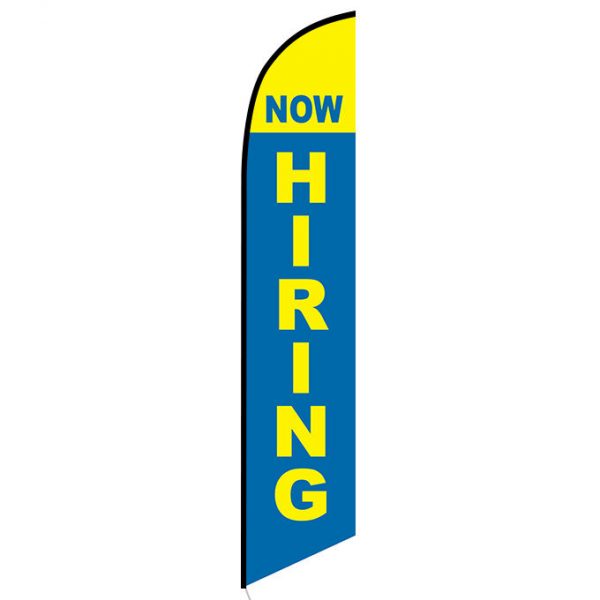 Now Hiring feather flag