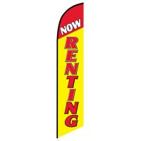Now renting yellow feather flag