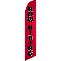 Now Hiring Feather Flag Kit with Ground Stake