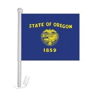 Oregon Window Clip-on Flag