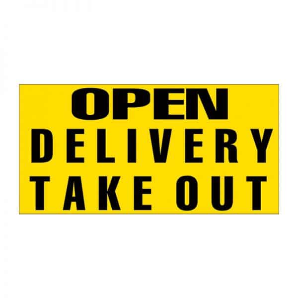 Open Delivery Take Out Vinyl